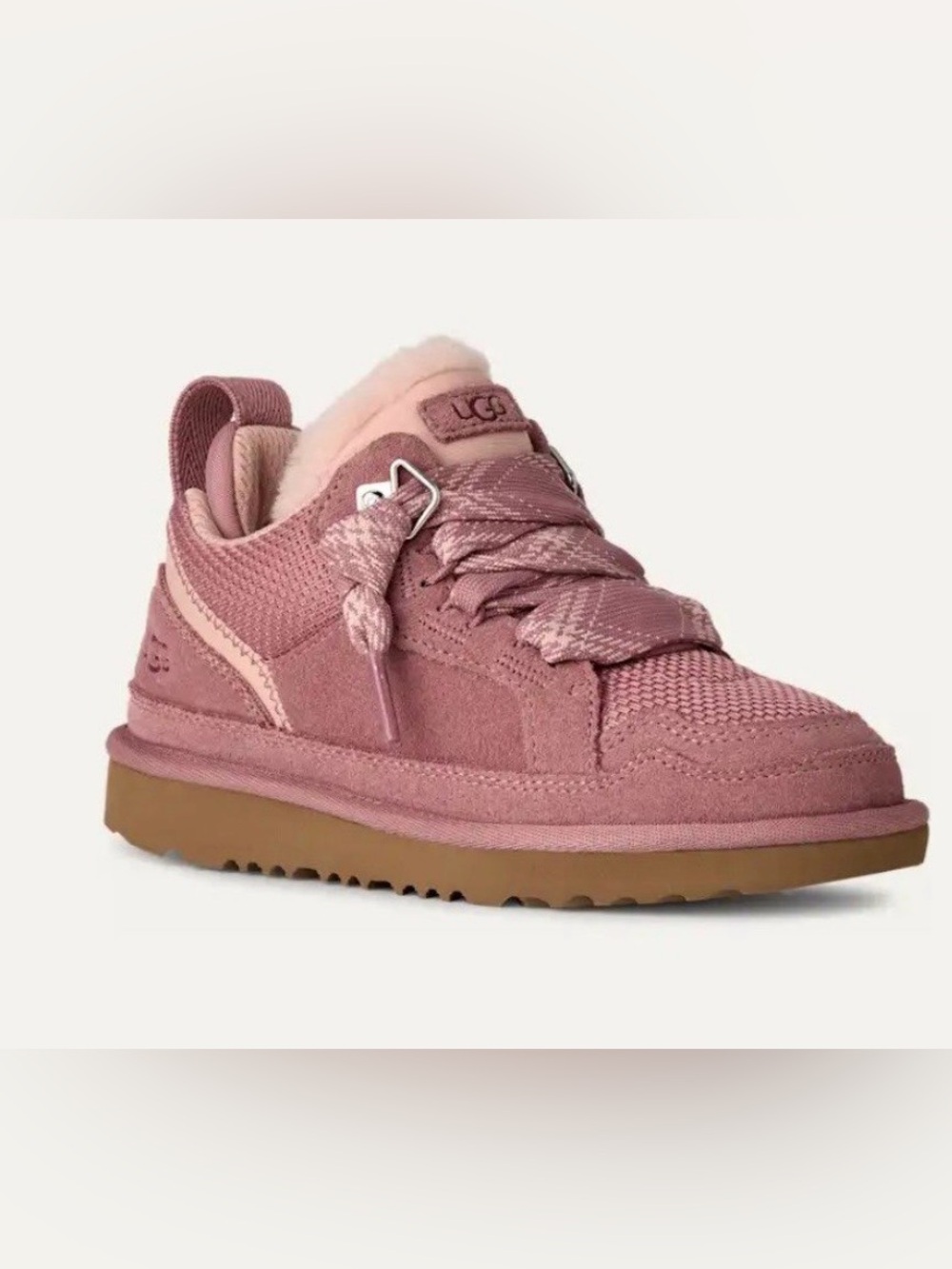 UGG K LOWMEL Dusty Rose 5 kids Lace Up Mesh Suede Low Top EU37